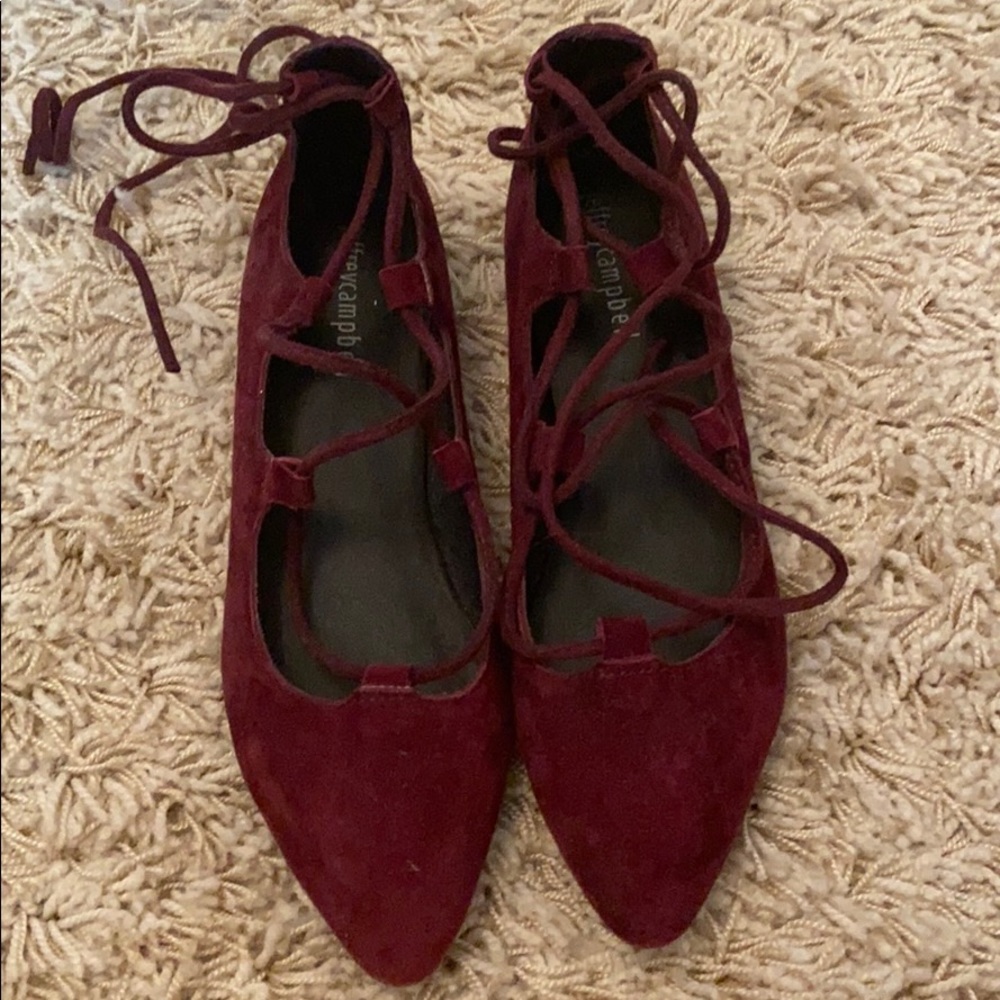 Jeffrey Campbell Suede Lace Up Flat